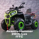 Квадрицикл Avantis Hammer 280L Lux с ПТС черно-зеленый